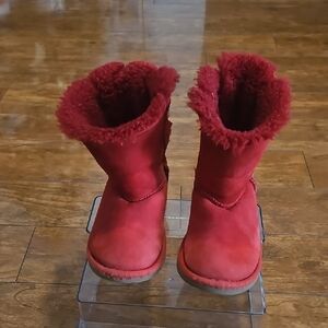 UGG Red Shearling Boots Size 2